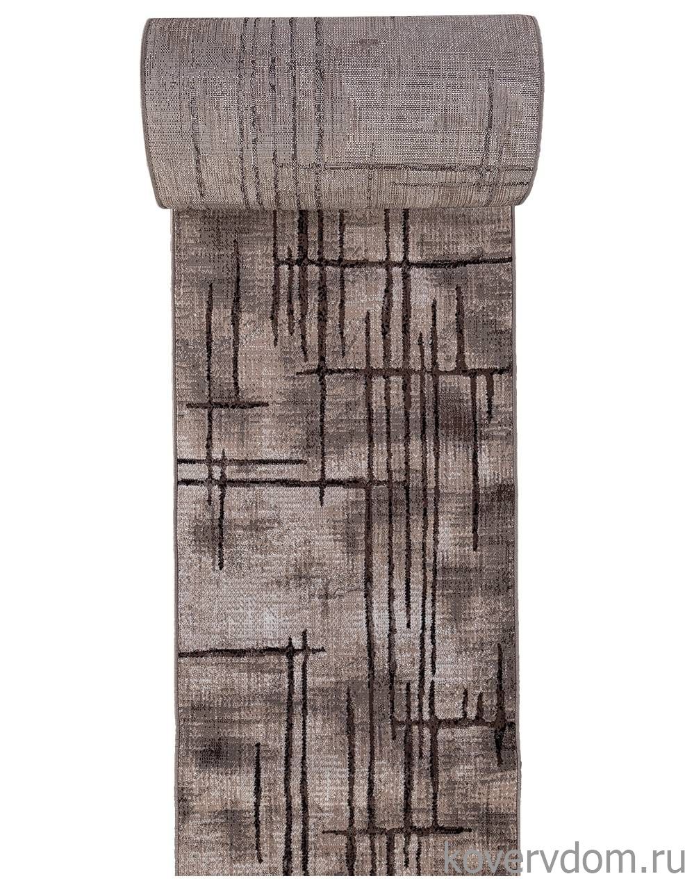 Ковровая дорожка SIERRA D717 BEIGE-BROWN 2