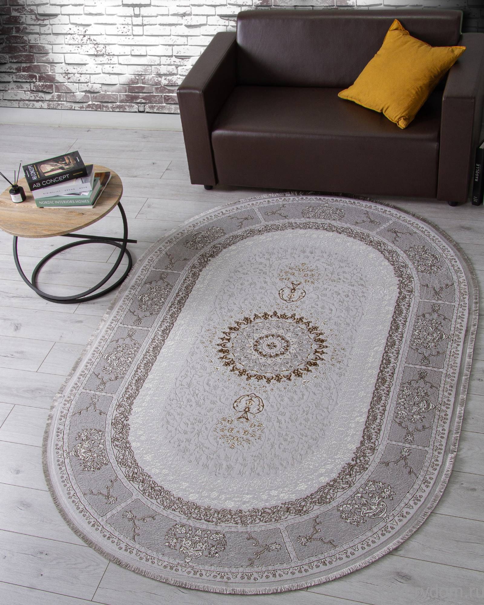 Ковер ZARINA A053B LIGHT GREY SHRINK / LIGHT GREY SHRINK Овал