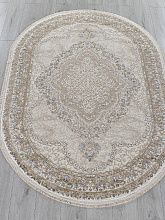 Ковер из Турции серый MOSSO 27226A BEIGE / NAVY Овал