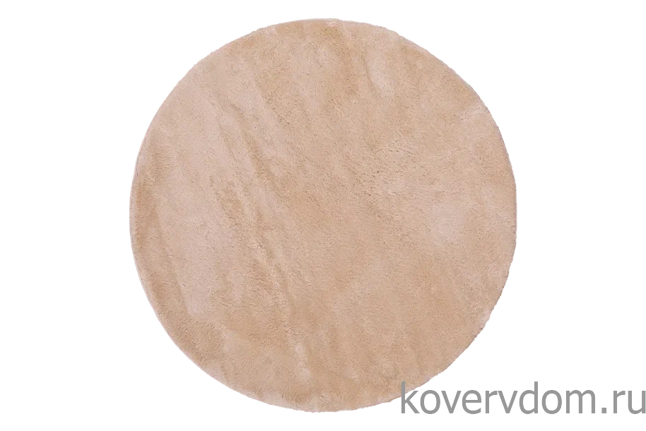 Ковер из искусственного меха Krolik 1000A T2408_BEIGE круг