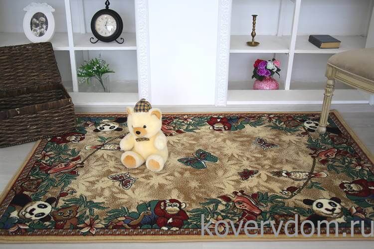 Детский ковер Джунгли бежевый