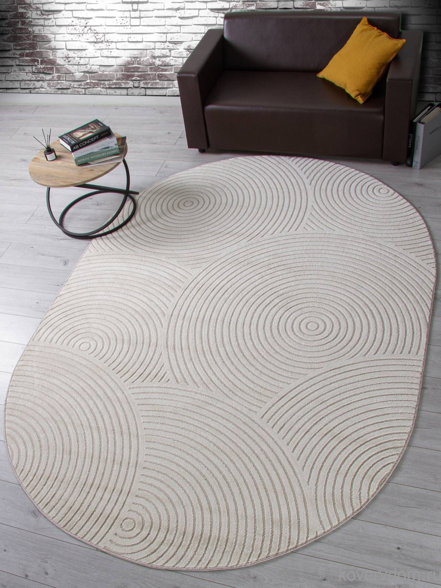 Ковер DIOS-A F410 LIGHT CREAM Овал Ковер DIOS-A F410 LIGHT CREAM Овал