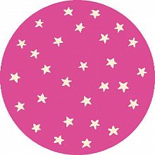 Круглый ковер детский голубой FUNKY TOP STARF pink ROUND