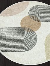 Круглый ковер бежевый IZUMRUD C123 LIGHT CREAM Круг