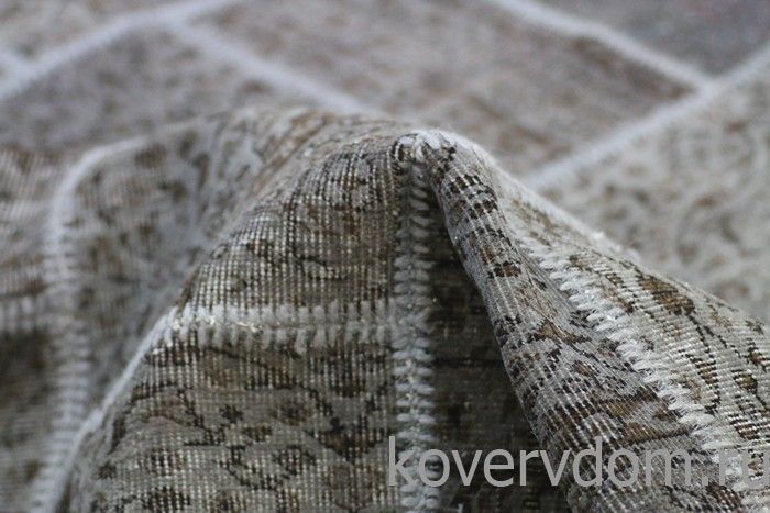 Винтажный ковер 100% шерсть пэчворк R-8751