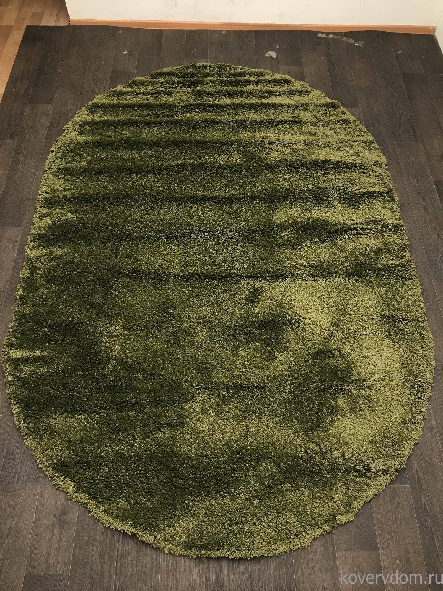 Ковер SHAGGY ULTRA s600 GREEN 2 Овал