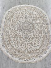 Ковер из Турции серый MOSSO 27239A CREAM / NAVY Овал