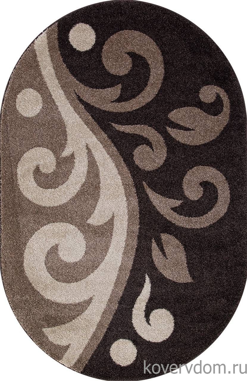 Ковер PLATINUM T621 D.BEIGE-BROWN Овал