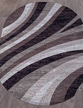Пушистый ковер SILVER d234 GRAY-PURPLE Овал